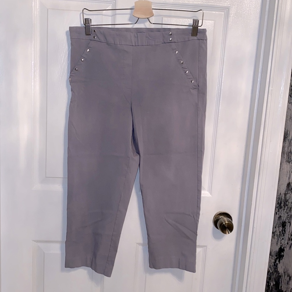Zac & Rachel Grey Crop Pants